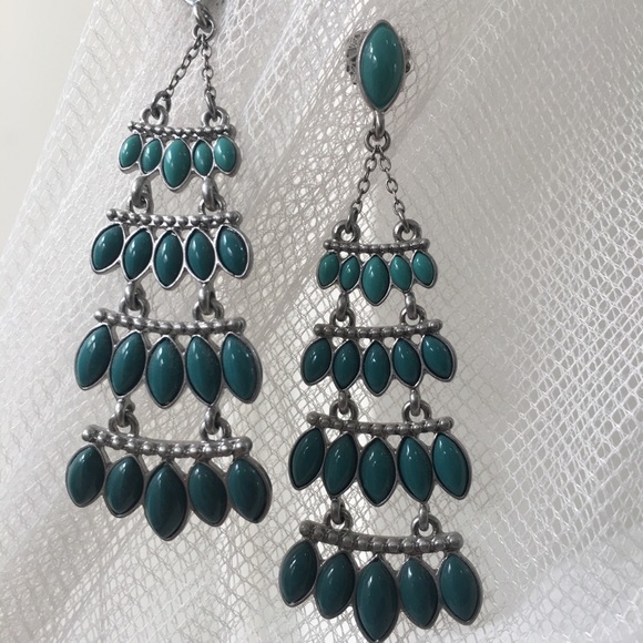 Lia Sophia Turquoise Chandelier Earrings - Picture 5 of 6